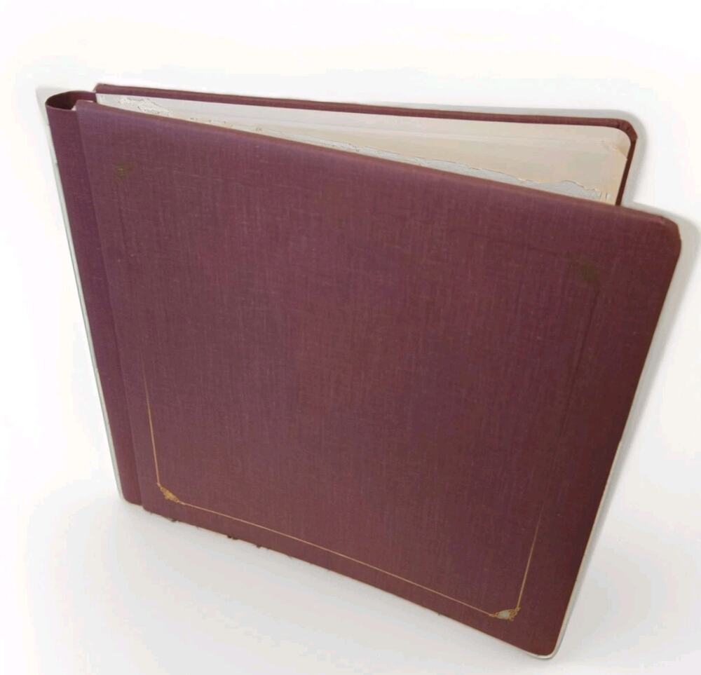 Creative Memories 12x12 Raspberry Strap Hinge Album 15 Pages Gold Foil NEW